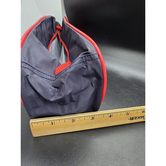 Vtg Delta Airlines New York Yankees Promo Toiletry Bag Zip Up Cosmetic MLB New - Picture 4 of 8